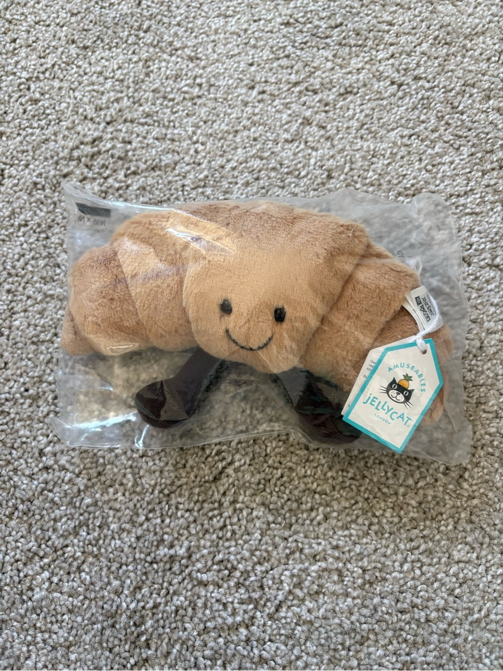 Jellycat Brown Croissant Plush Small Toy